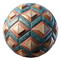 serene modern Geometric Pattern Transparent with Vintage Colors detailed png