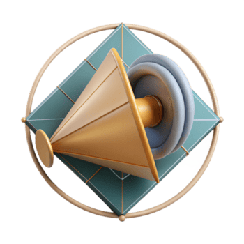 dramatisch abstrakt geometrisch Klang Lokalisierung Diagramm isoliert Element mit eckig Messungen hoch Qualität png