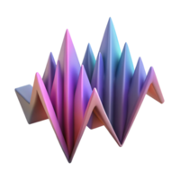 Maravilhoso rústico geométrico onda sonora espectro gráfico isolado elemento com picos e vales Alto resolução png
