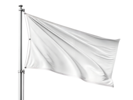 White flag flying on a flagpole in a calm setting png