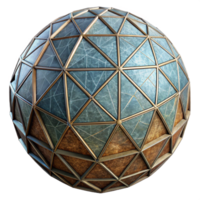 dramatic artistic Geometric Sphere with Wireframe Structure high quality png