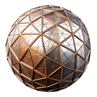 wonderful abstract Geometric Sphere with Wireframe Structure genuine png