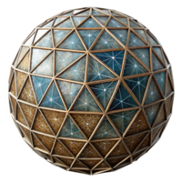 extraordinary artistic Geometric Sphere with Wireframe Structure png