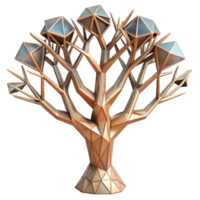 impressive rustic Geometric Tree with Fractal Branches genuine png