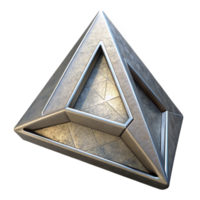 elegant rustic Geometric Triangle Isolated with Silver Outline high quality png