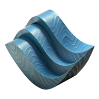 extraordinary vintage Geometric Wave Cutout with Sharp Angles Isolated premium png