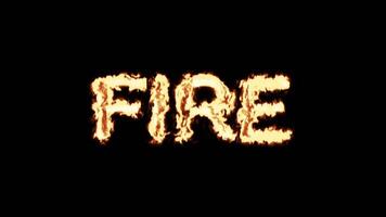 Burning Fire Text Loop video
