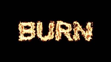 Burn Text Loop Overlay video