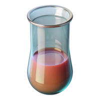 extraordinary rustic Glass Beaker with Liquid Side View Transparent Isolated png