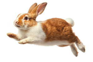 Rabbit enjoying a joyful leap in the air png