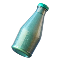 magnificent classic Glass Bottle with Sparkling Water Inside Cutout professional png
