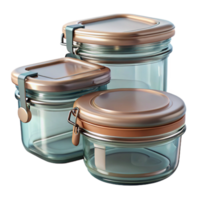 dramatic rustic Glass Food Storage Containers with Airtight Lids Transparent authentic png