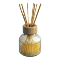 wonderful modern Glass Jar Diffuser with Reed Sticks Isolated high resolution png