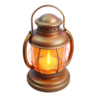 serene modern Glass Jar Lantern with Warm Lighting Isolated high resolution png