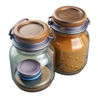 wonderful minimalist Glass Jars for Food Storage Top View Cutout authentic png
