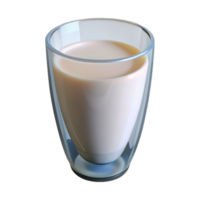 beautiful traditional Glass of Milk Side View Cutout Transparent Background png
