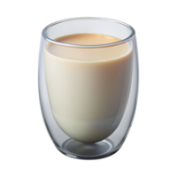 serene contemporary Glass of Milk Side View Cutout Transparent Background high quality png