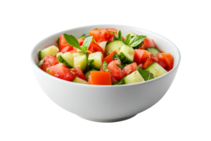 Fresh vegetable salad with tomatoes and cucumbers png