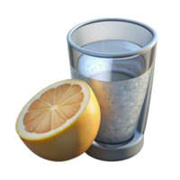 wonderful modern Glass of Water with Ice Cubes Transparent Element professional png