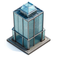 dramatic rustic Glass Tower Building Top View Transparent Background genuine png