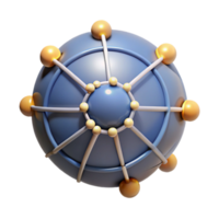 elegant artistic Global Communications Network Cutout with Light Rays authentic png