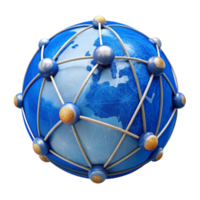 vibrant abstract Global Communication Network Isolated with World Map original png
