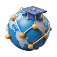 wonderful rustic Global Education Network Map Isolated exclusive png