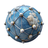 extraordinary artistic Global Network Nodes Isolated with Connecting Lines premium png