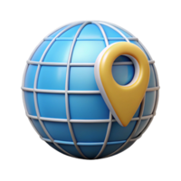 stunning abstract Global Travel Destination Icon Isolated png