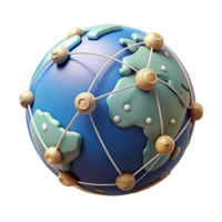 impressive minimalist Globe with Connected Language Networks Cutout authentic png