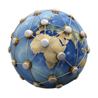 wonderful artistic Globe with Connected Language Networks Cutout png