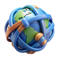 extraordinary artistic Globe with Intertwined Speech Bubbles Cutout authentic png