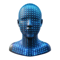 wunderbar Jahrgang glühend binär Code Bildung Mensch Gesicht Silhouette transparent authentisch png