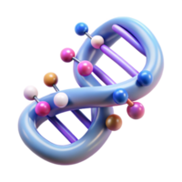magnífico criativo brilhando dna hélice com dados pontos isolado elemento original png