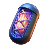 beautiful traditional Glowing Dna Helix with Data Points Isolated Element professional png