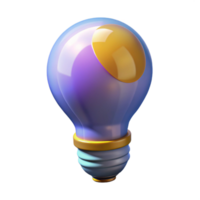 elegant contemporary Glowing Lightbulb Icon Isolated on Transparent Background premium png