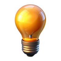 elegant creative Glowing Light Bulb with Filament Transparent png