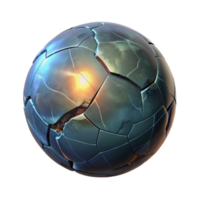 dramatic traditional Glowing Orb Through Cracked Surface Cutout png