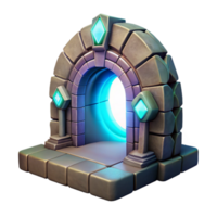 dramatic creative Glowing Portal to Virtual World Isolated Element high resolution png