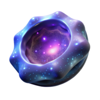 impressive abstract Glowing Spacetime Rift Isolated with Starfield Background high quality png