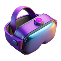 beautiful creative Glowing Virtual Reality Headset with Green Accents Isolated high resolution png