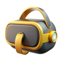serene artistic Glowing Virtual Reality Headset with Green Accents Isolated high resolution png