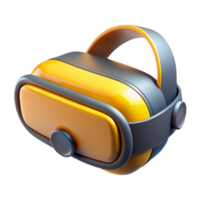 serene contemporary Glowing Virtual Reality Headset with Green Accents Isolated authentic png