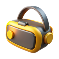dramatic rustic Glowing Virtual Reality Headset with Green Accents Isolated high quality png
