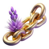 stunning classic Golden Chain and Dried Lavender Isolated high resolution png