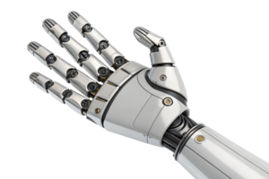 Advanced tech in robotic hand design png
