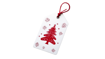 Unique Christmas tag with festive design details png