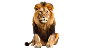 Majestic lion resting in a serene pose transparent png