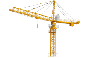 Construction crane operating in a building site png