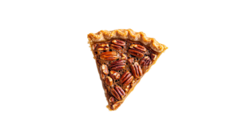 Pecan pie slice on a white background png